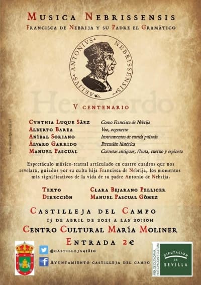 Hexacordo ofrece un concierto teatralizado sobre Antonio de Nebrija en Castilleja del