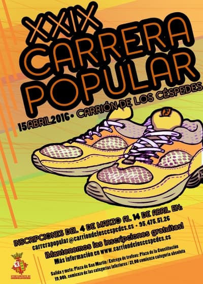 Carrión de los Céspedes celebra su 29ª carrera popular nocturna el 15 de abril