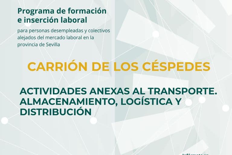 Carrión de los Céspedes pone en marcha el curso «Actividades anexas al transporte: almacenamiento, logística y distribución» dentro del Proyecto ITINERA-PROEMPLEO VI