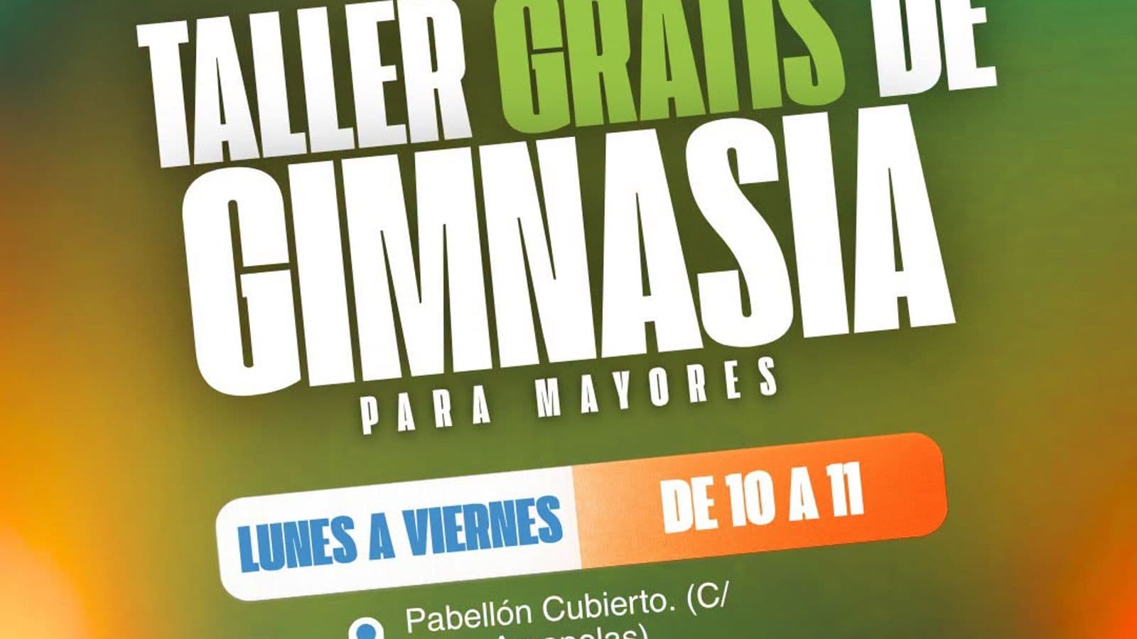 Se abre el plazo para inscribirse al taller de gimnasia para mayores 2026-2027