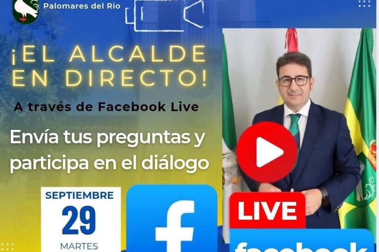 El alcalde de Palomares del Río atiende preguntas en Facebook Live