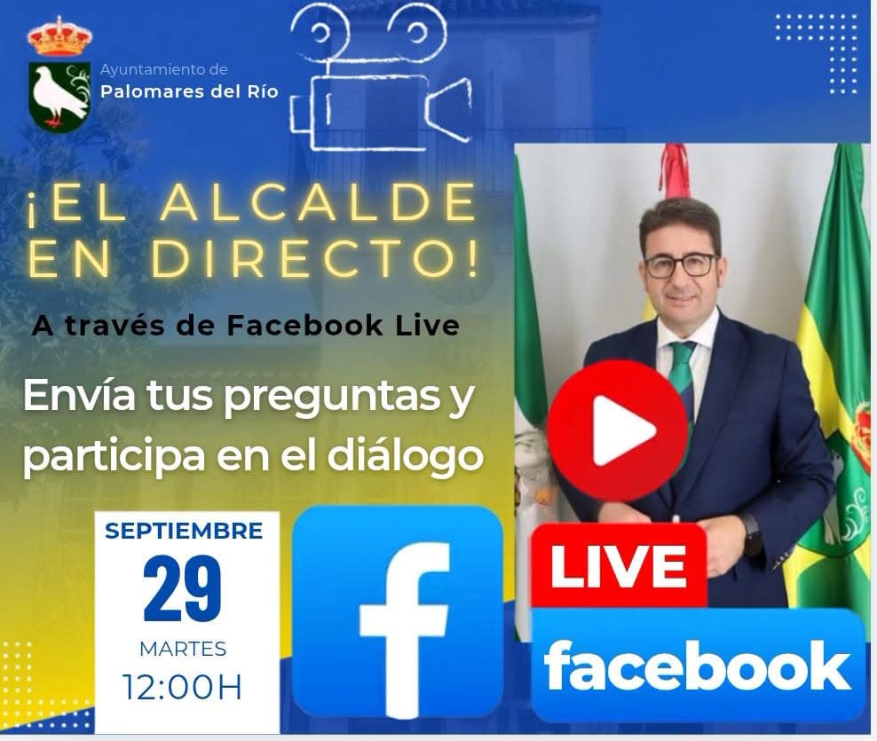 El alcalde de Palomares del Río atiende preguntas en Facebook Live