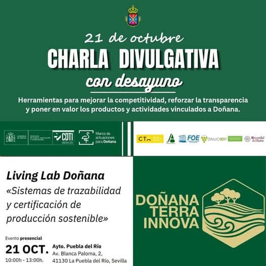 La Puebla del Río ofrece taller de trazabilidad y certificación el 21 de octubre