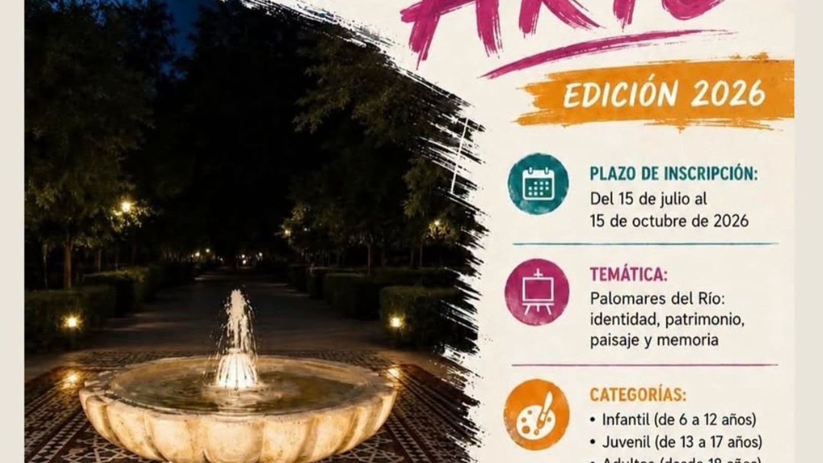 Plazo abierto hasta el 15 de octubre para II Concurso de Pintura en Palomares del Río