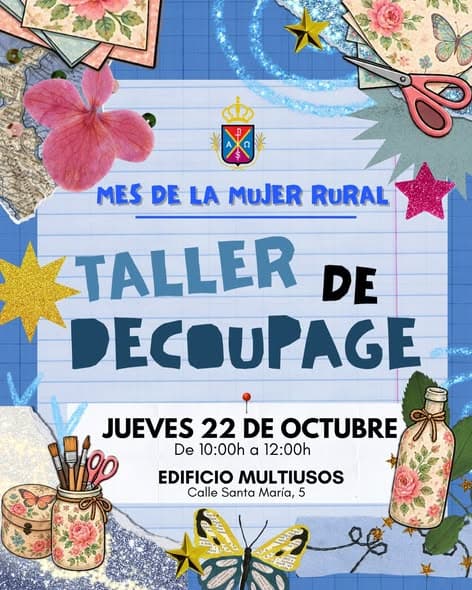 Taller de Decoupage para el Mes de la Mujer Rural en La Puebla del Río