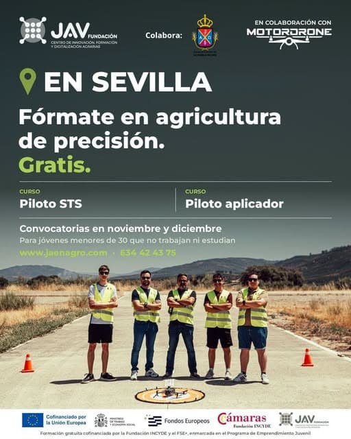 Nuevo curso gratuito de drones agrícolas en La Puebla del Río