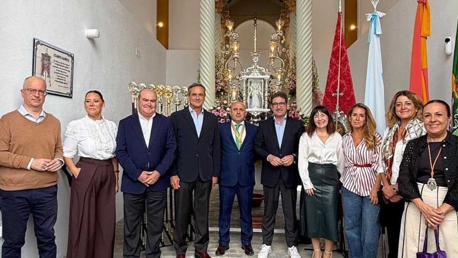 Inauguran el cuarto de carreta de la Hermandad del Rocío en Palomares del Río
