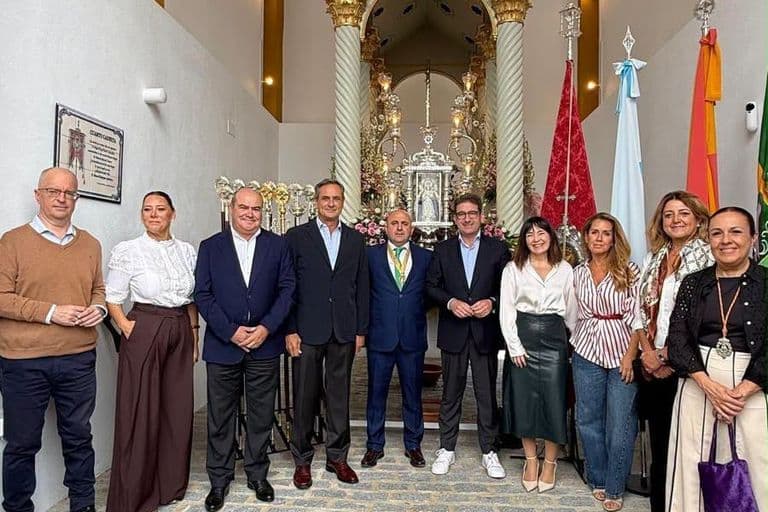 Inauguran el cuarto de carreta de la Hermandad del Rocío en Palomares del Río