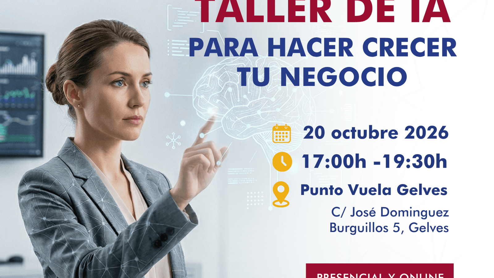 Gelves acoge un taller práctico de IA para empresarios y autónomos el 20 de octubre