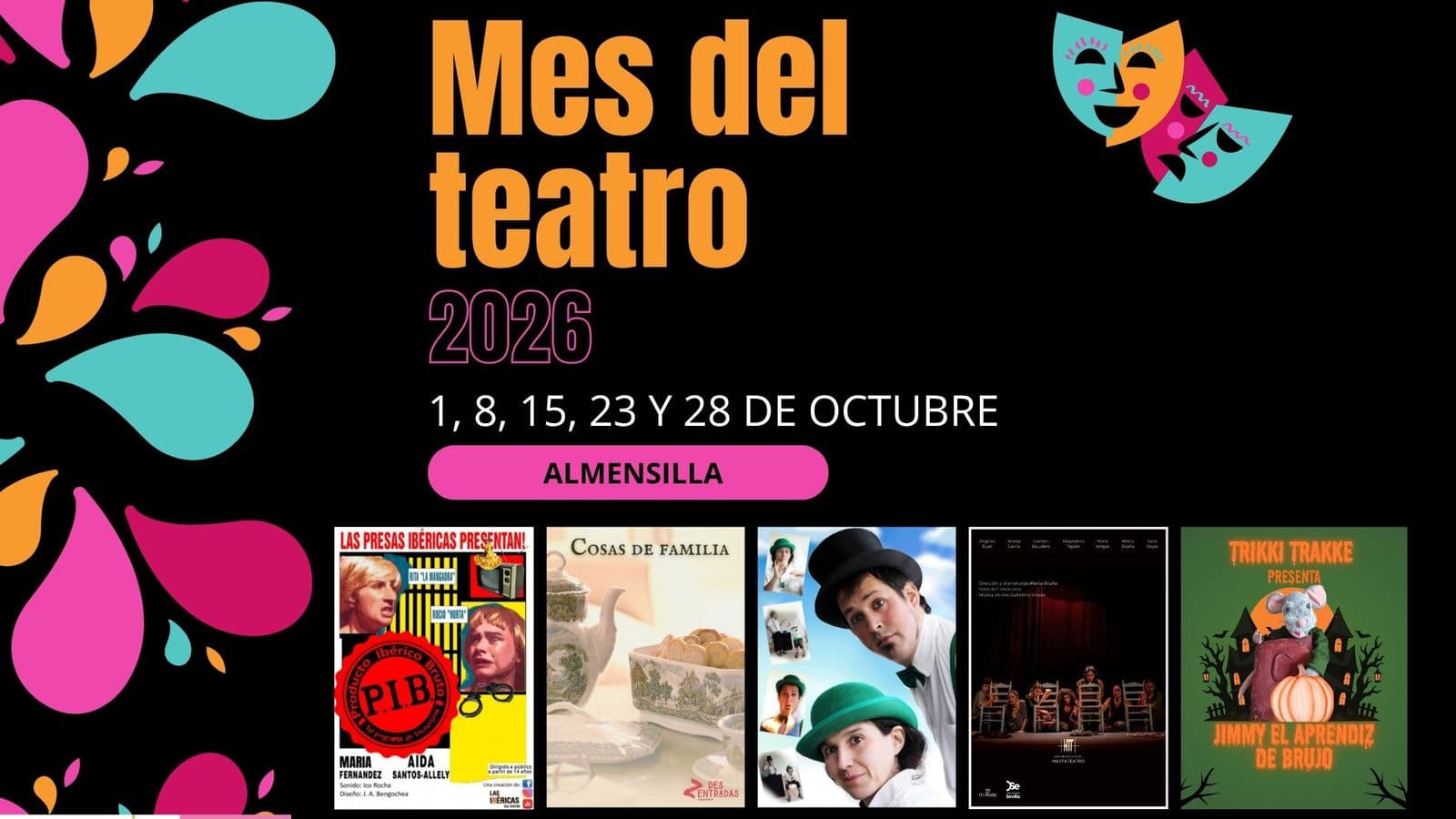 Almensilla celebra su segundo Mes del Teatro con cinco obras gratuitas en octubre