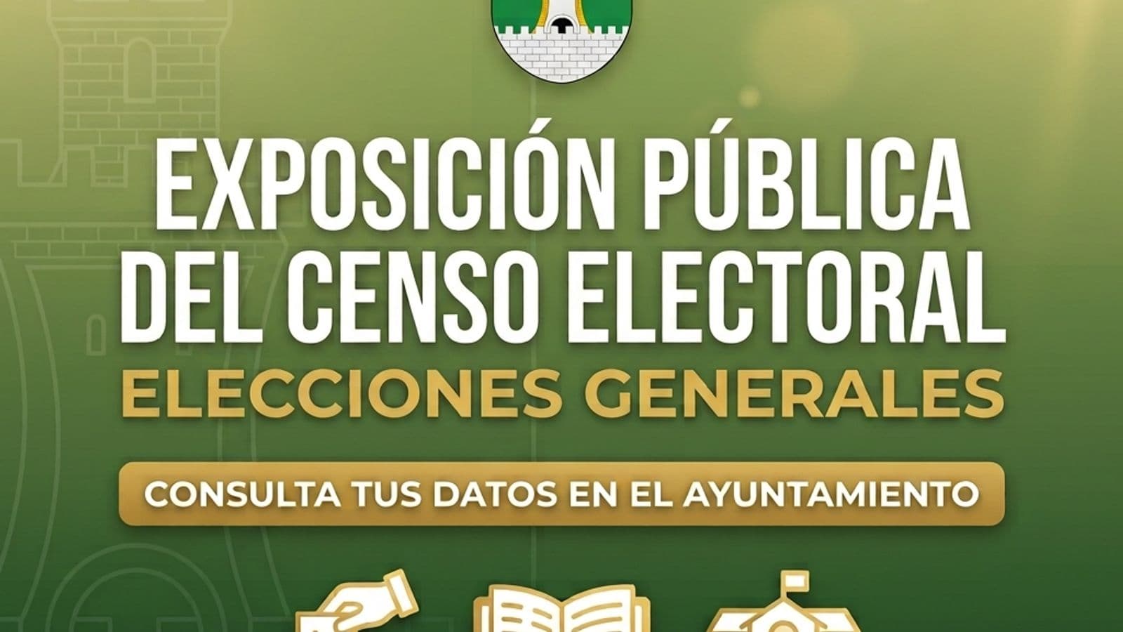 El censo electoral se expondrá del 12 al 19 de octubre
