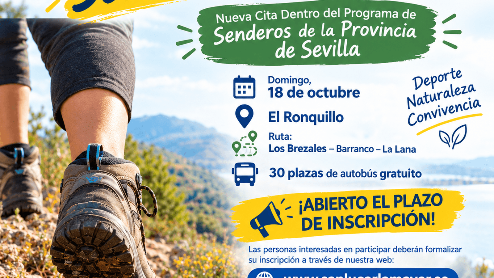 Senderismo en El Ronquillo: salida el 18 de octubre con inscripción abierta