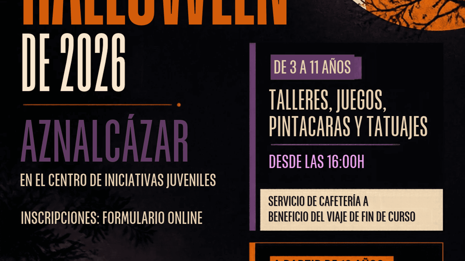 Halloween en Aznalcázar: talleres infantiles y escape room para jóvenes
