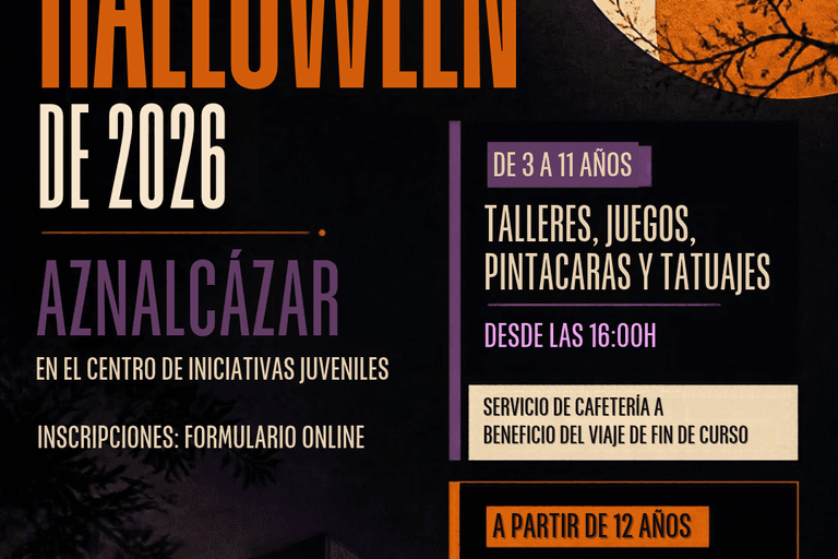 Halloween en Aznalcázar: talleres infantiles y escape room para jóvenes