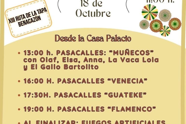 Benacazón celebra el XIII Mercado Artesenal con pasacalles en la Ruta de la Tapa 2026