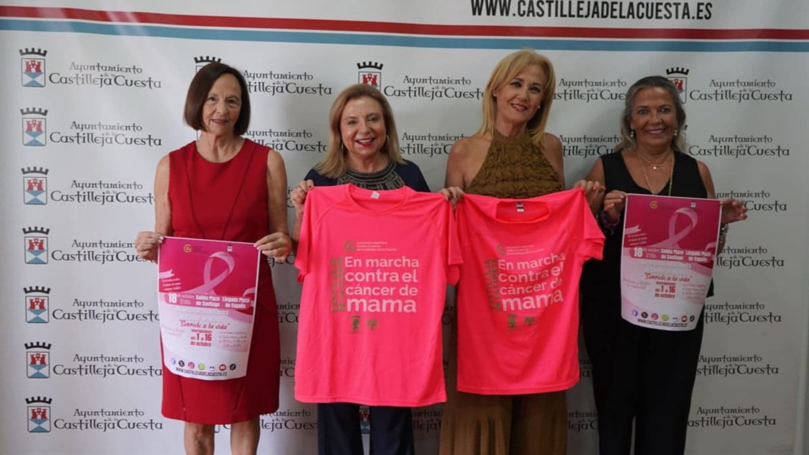 Carmen Herrera presenta el cartel de la Marcha contra el Cáncer de Mama para el 18 de octubre