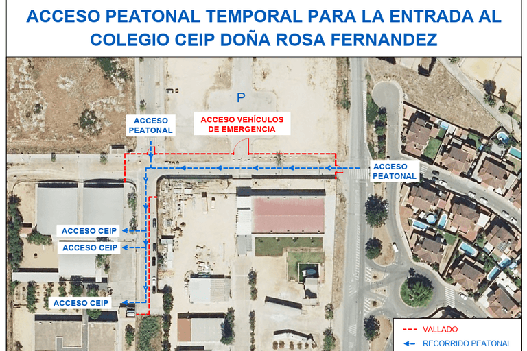 El acceso al CEIP Doña Rosa Fernández queda garantizado desde el inicio del curso escolar