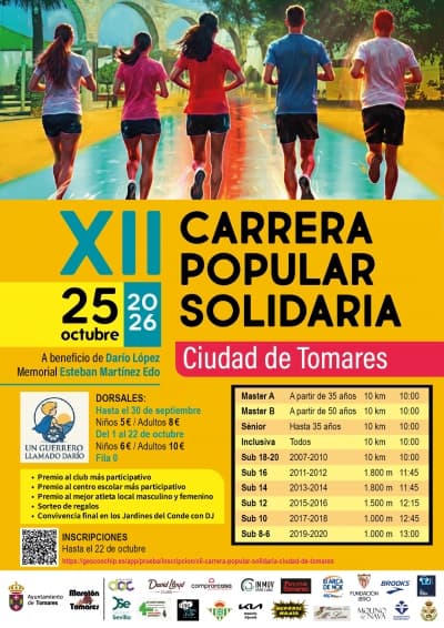 Tomares celebra el 25 de octubre su carrera solidaria por Darío