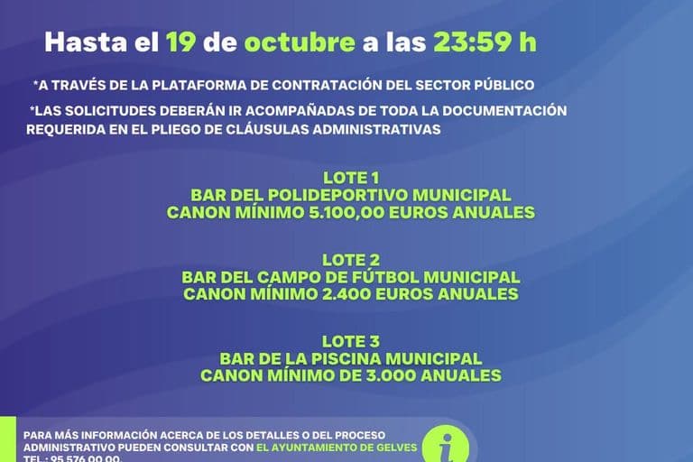 Gelves licita la explotación de tres bares en sus instalaciones deportivas