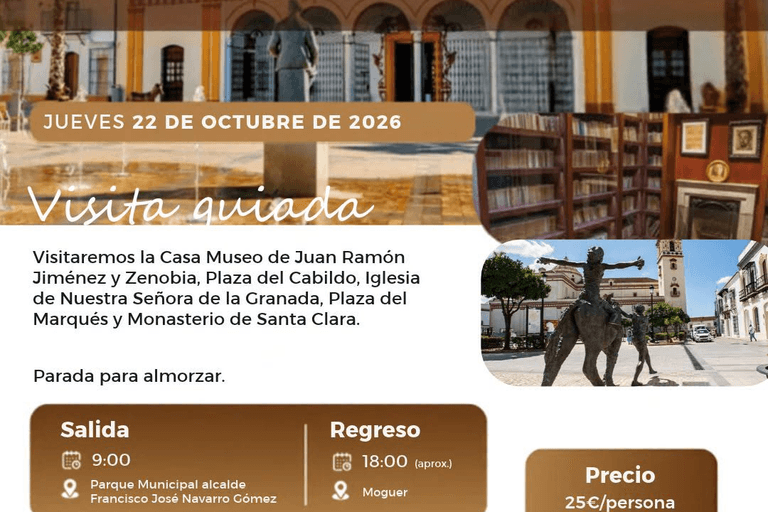 Valencina organiza una visita cultural a Moguer el 22 de octubre