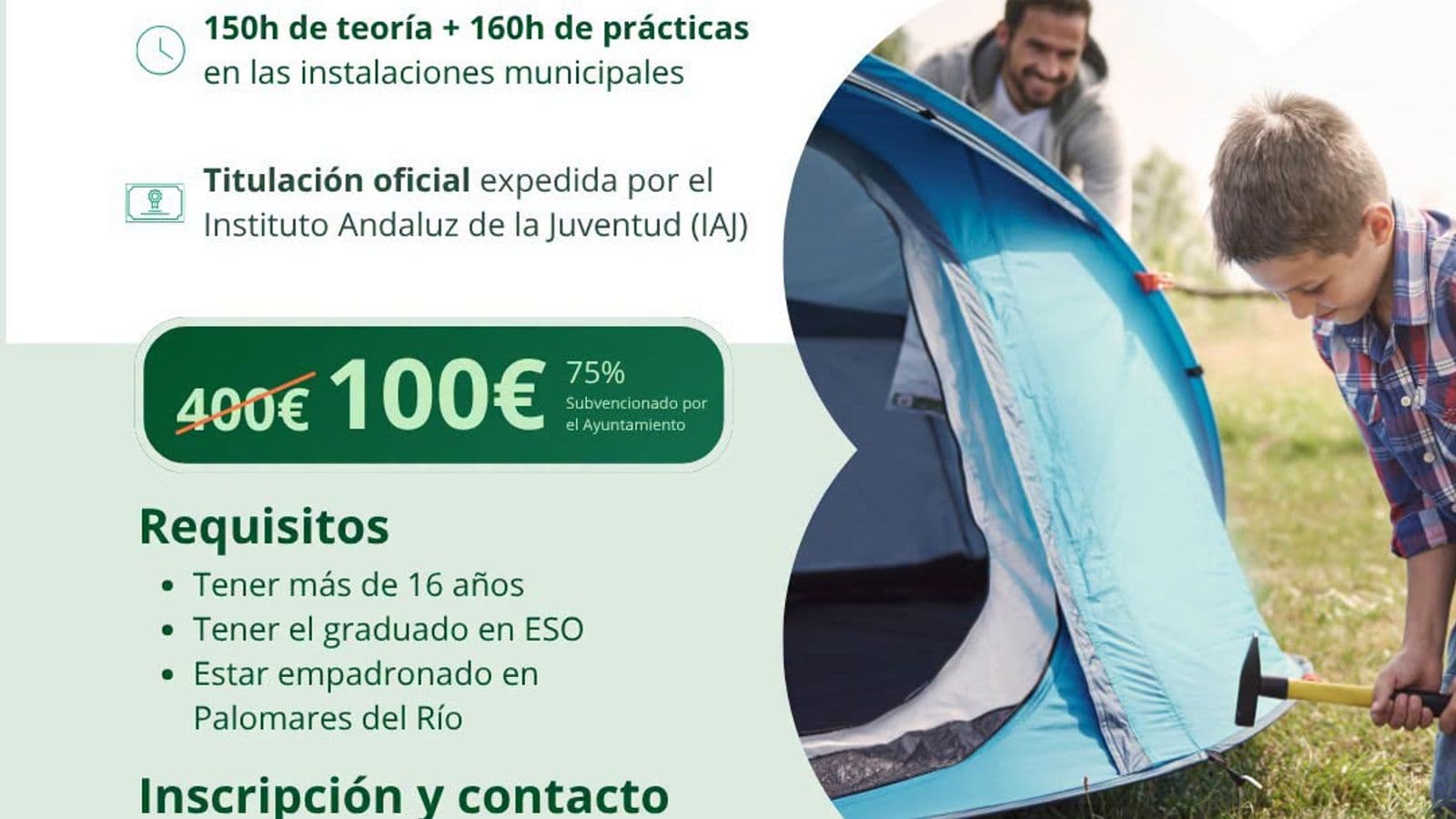 Palomares del Río abre plazo para curso de monitor de ocio subvencionado