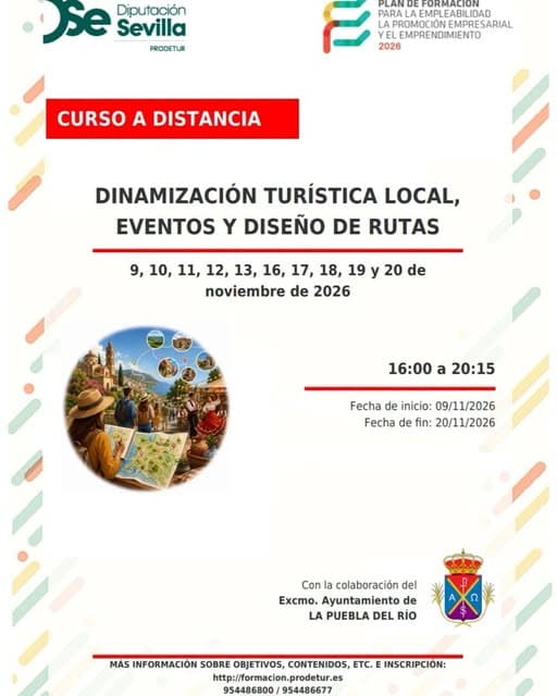 La Puebla del Río lanza un curso online de turismo y gestión de eventos