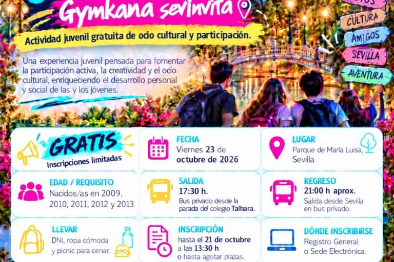Benacazón convoca la Gymkana SevInvita para jóvenes del 23 de octubre