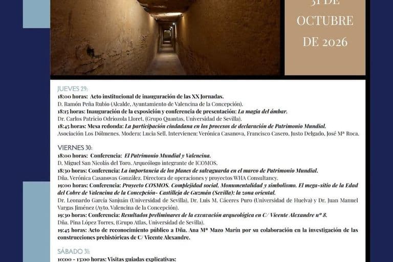 Valencina celebra las XX Jornadas Arqueológicas del 29 al 31 de octubre